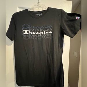 Champion Boys Black Cotton Tshirt Sz XL